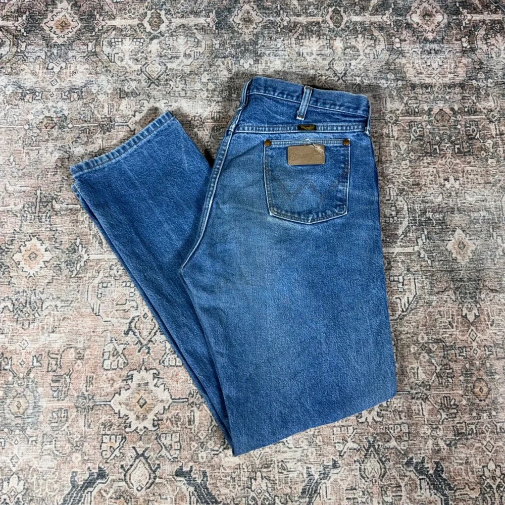 Wrangler 13MWZ Cowboy Cut Blue Jeans Mens 36x34 Vintage Made in USA Denim Pants